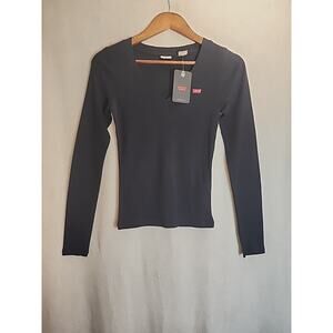 Levi's 100% Cotton Women's Black Long Sleeve Original Tee, Size XS New With Tags